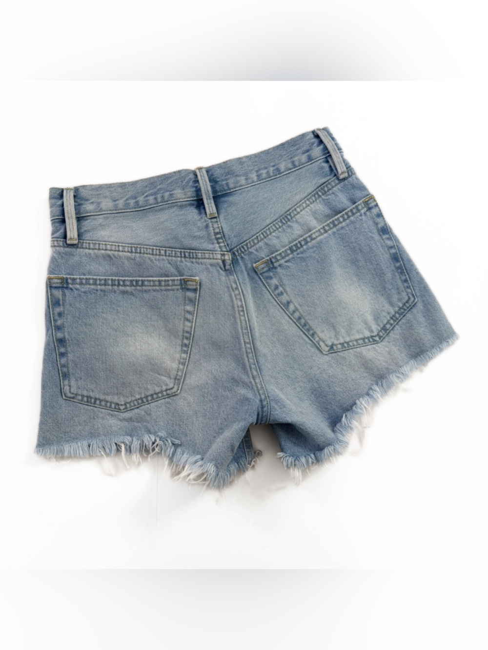 Frame Denim Shorts Womens 26 Le Super High Short Zona Wash Raw Hem - Picture 9 of 10